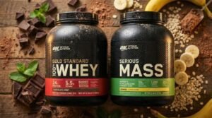 Optimum Nutrition mass gainer vs whey protein powder comparison for gaining muscle mass
