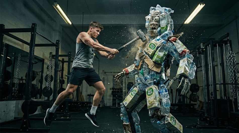 Plastic water bottles containing BPA and phthalates which act as endocrine disruptors similar to foods that lower testosterone.